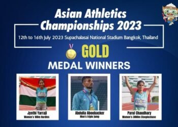 The Indian contingent showcased an exceptional performance at the 25th Asian Athletics Championship 2023, leaving a lasting impression.